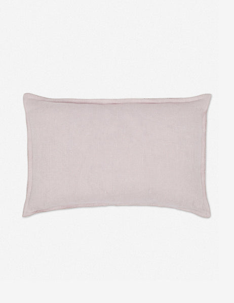 #color::greige #style::lumbar #fill type::with-feather-down-insert #fill type::pillow-cover-only | Arlo Greige flax linen solid lumbar pillow