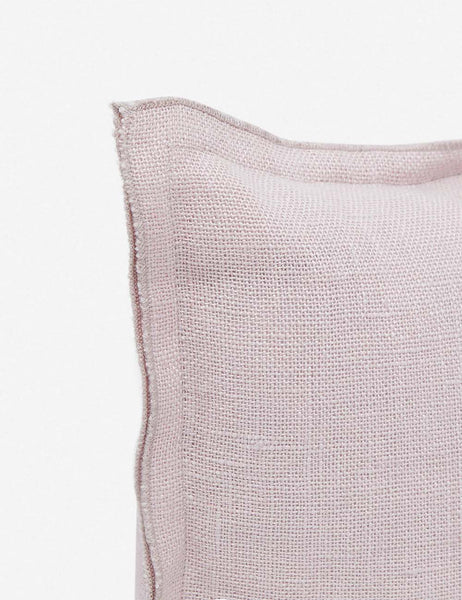 #color::greige #style::lumbar #fill type::with-feather-down-insert #fill type::pillow-cover-only | Corner of the arlo Greige lumbar pillow