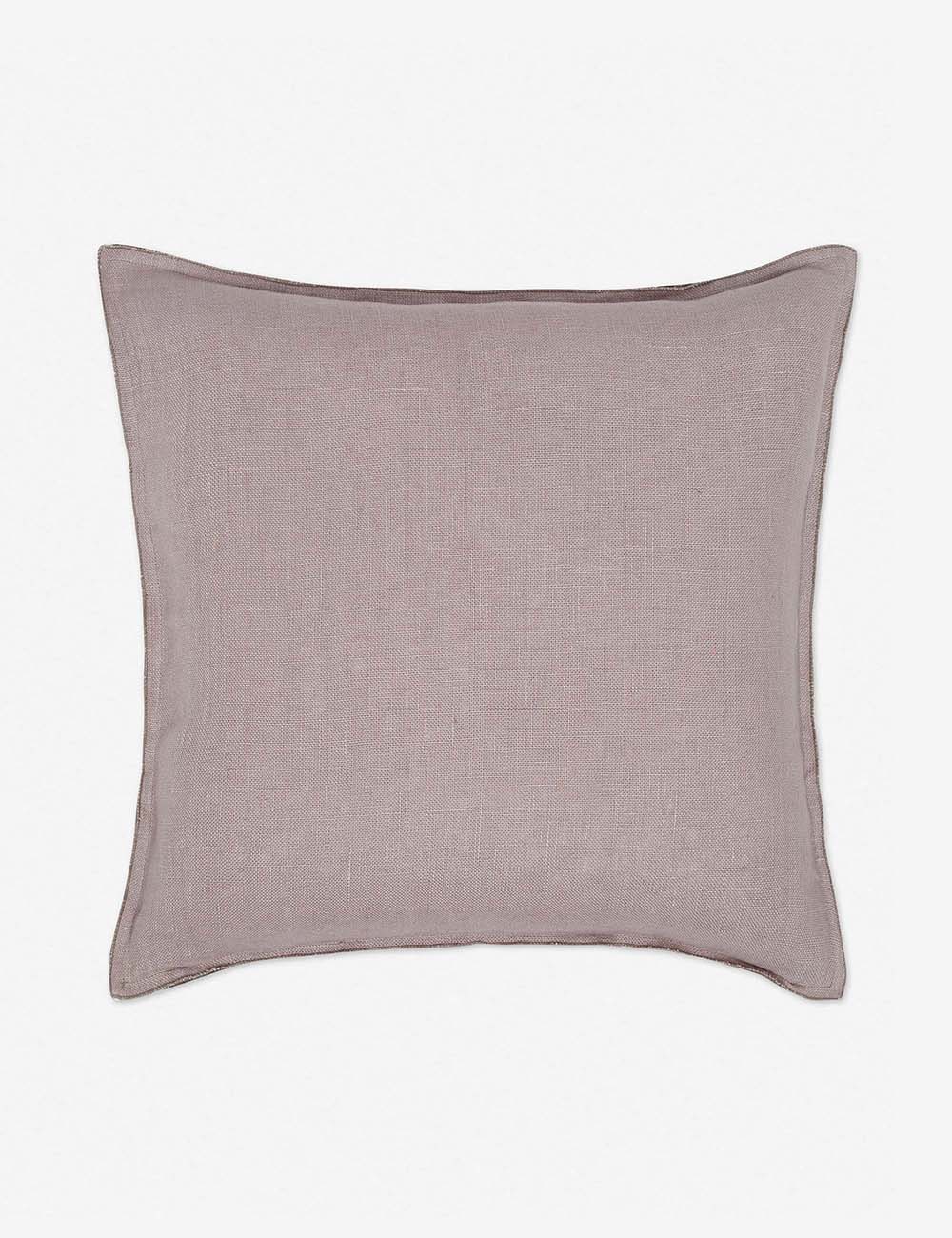 Arlo Dark Natural flax linen solid square pillow