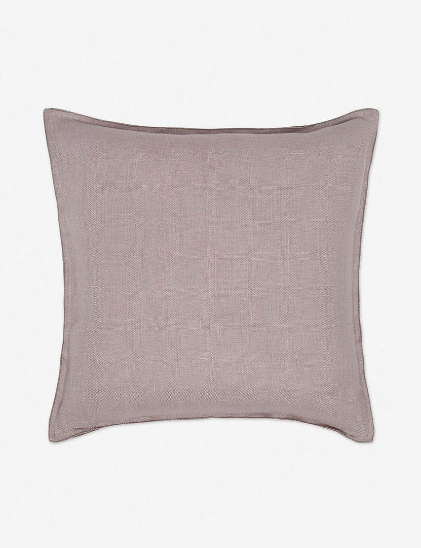 #color::dark-natural #style::square #fill type::with-feather-down-insert #fill type::pillow-cover-only | Arlo Dark Natural flax linen solid square pillow