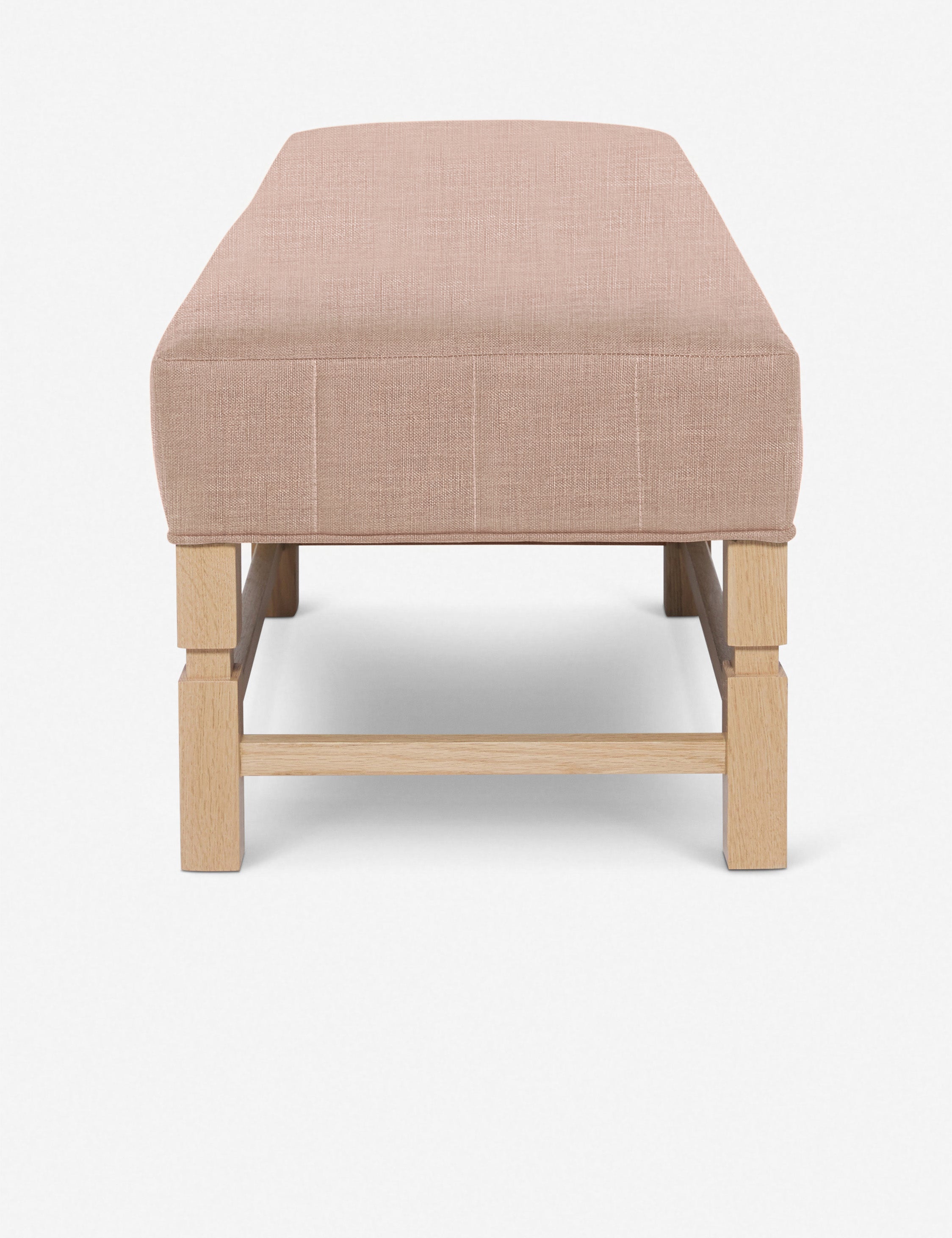 Side of the Ambleside Apricot Linen bench