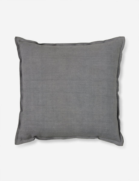 #color::dusty-blue #style::square #fill type::with-feather-down-insert #fill type::pillow-cover-only | Arlo Dusty Blue flax linen solid square pillow