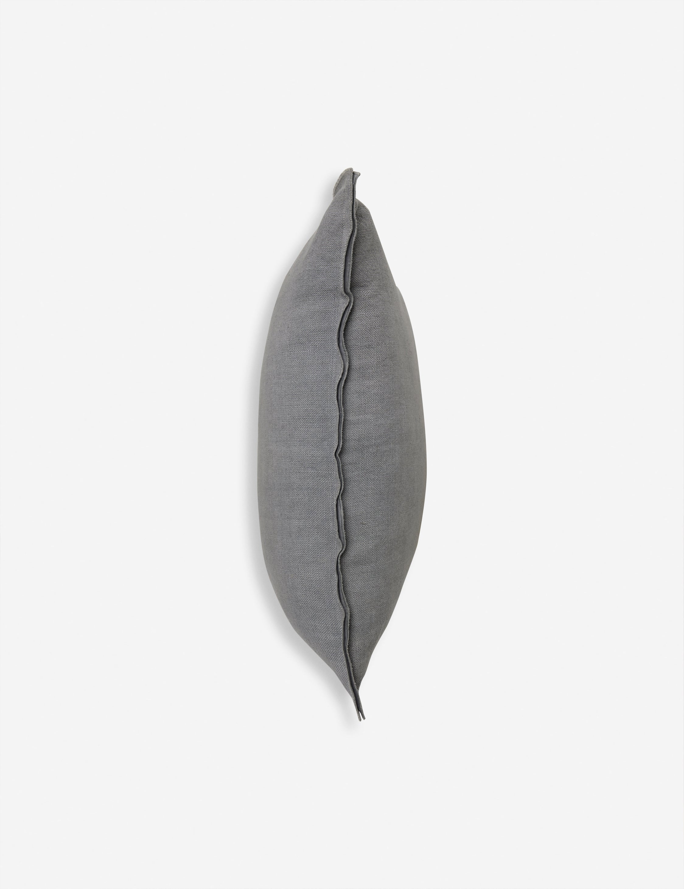 Side of the arlo Dusty Blue square pillow