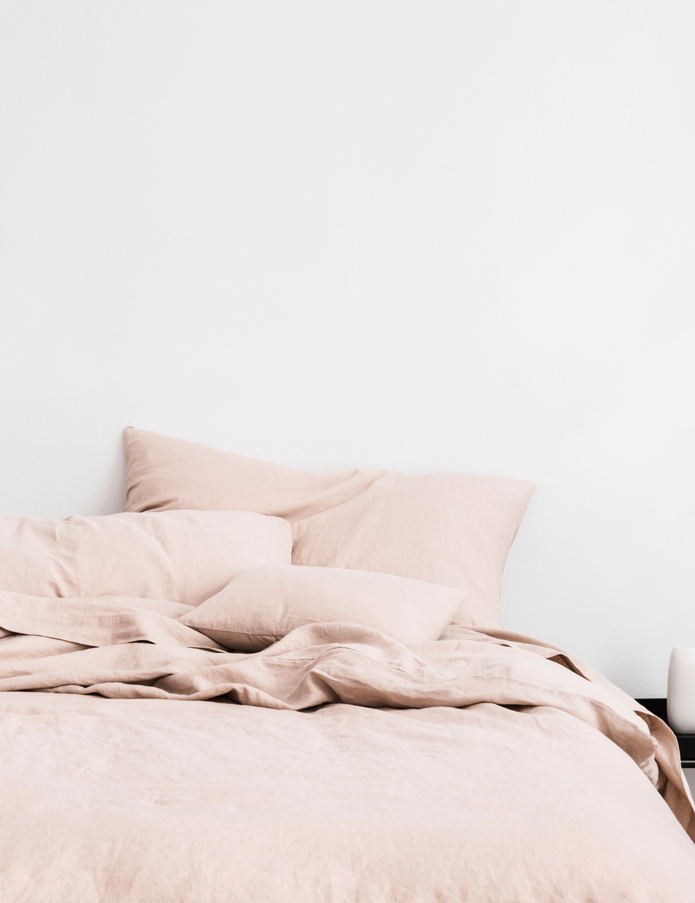 European Flax Linen blush pink Duvet Set by Cultiver