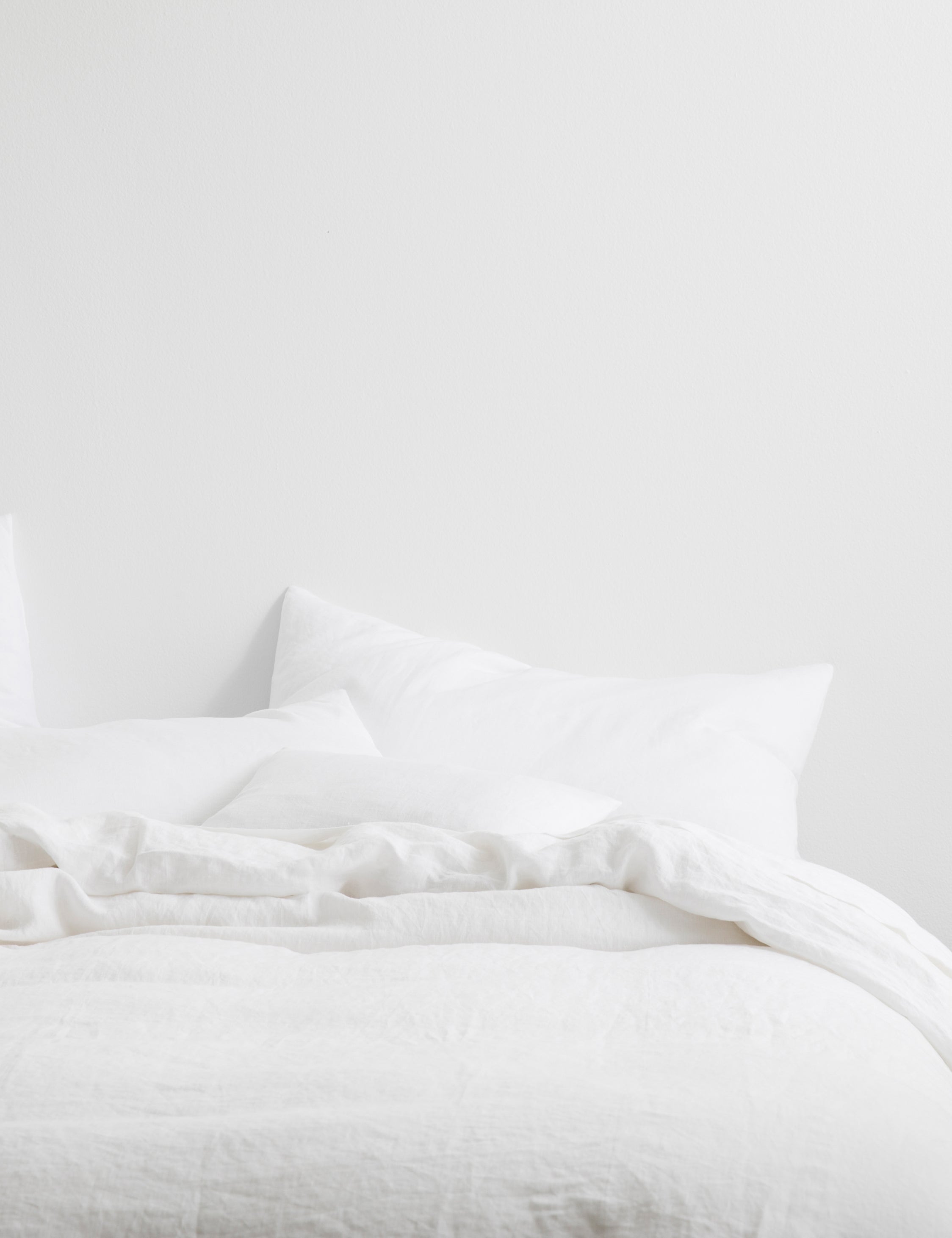 European Flax Linen white Duvet Set by Cultiver