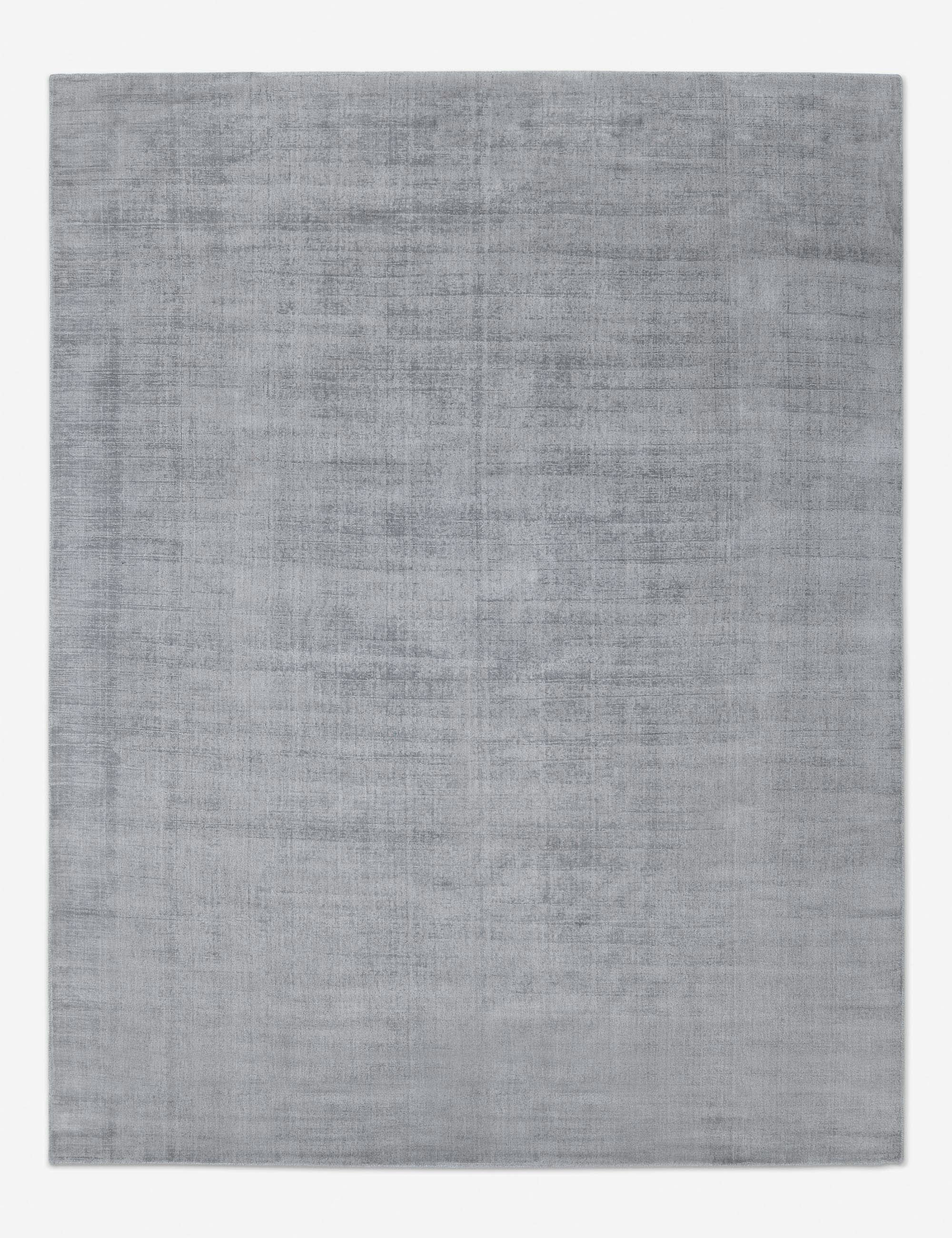 Dylan solid gray plush area rug