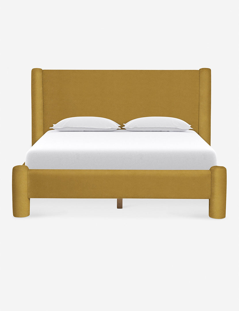 #color::goldenrod-plush-velvet #size::queen #size::king #size::cal-king | Goldenrod Velvet Hyvaa Bed by Sarah Sherman Samuel
