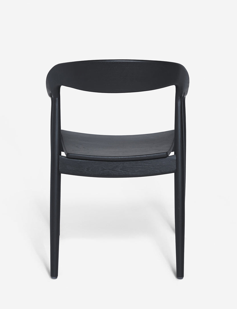 #color::Black | Back of the Ida Black Dining Arm Chair