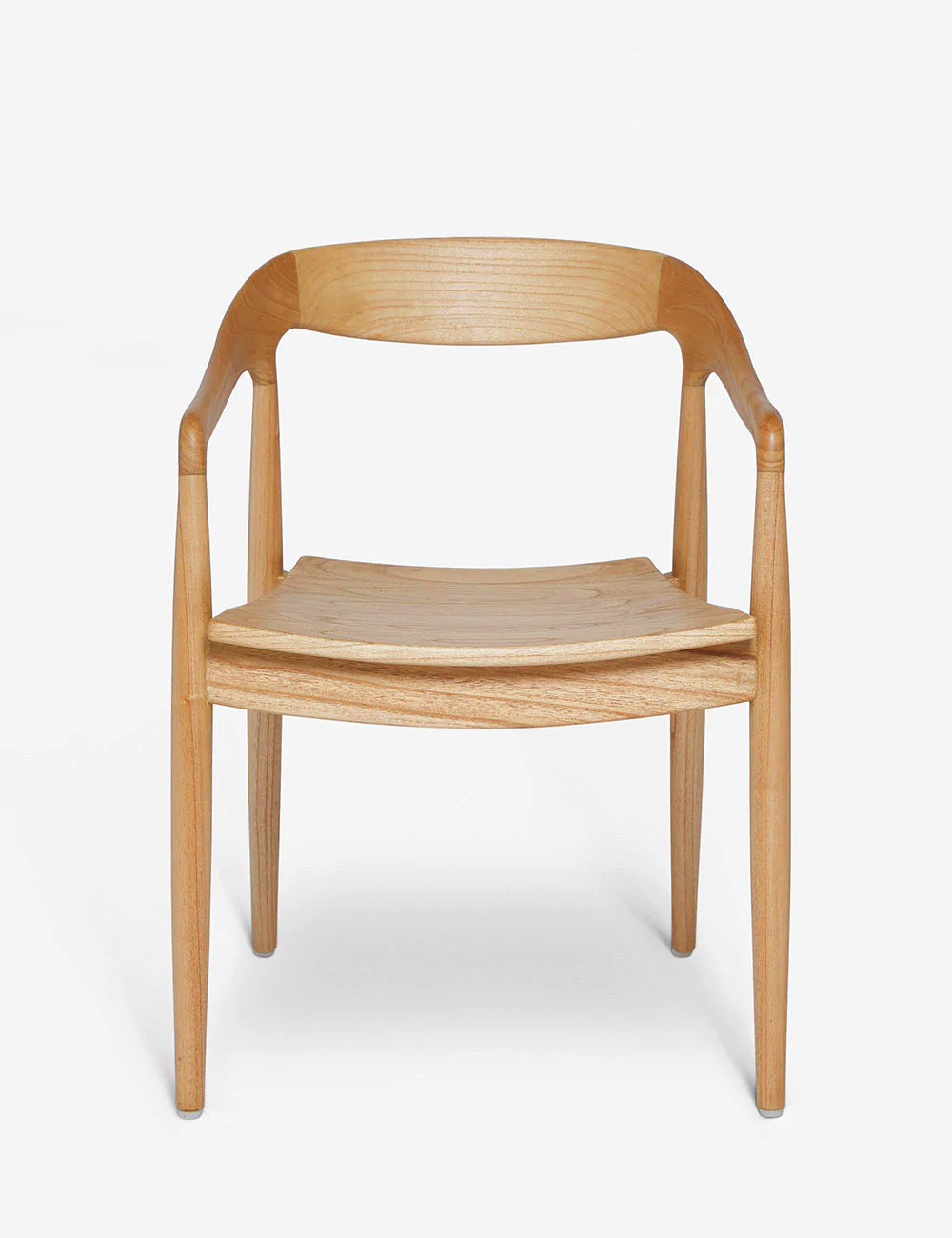 Ida Natural Teak Wood Dining Arm Chair (Set of 2)