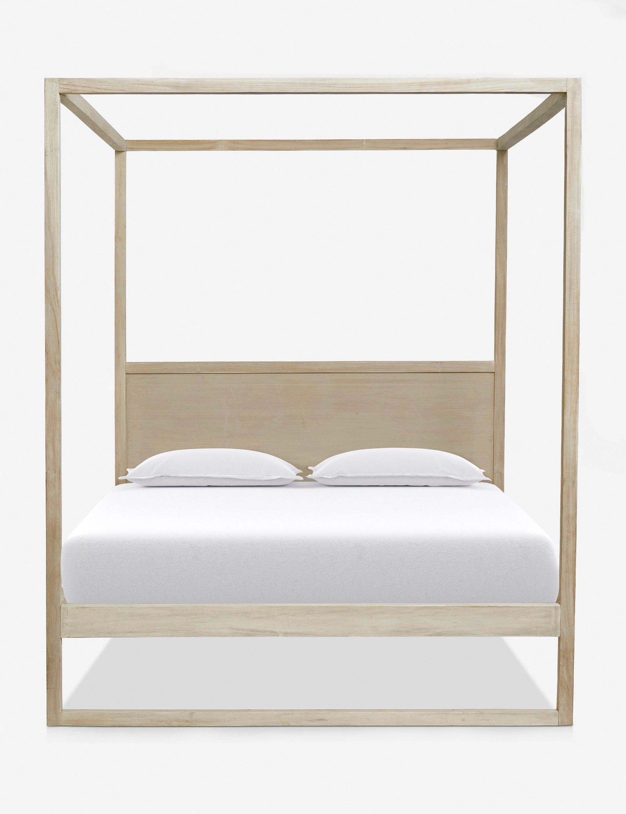 Kiery light wood canopy bed