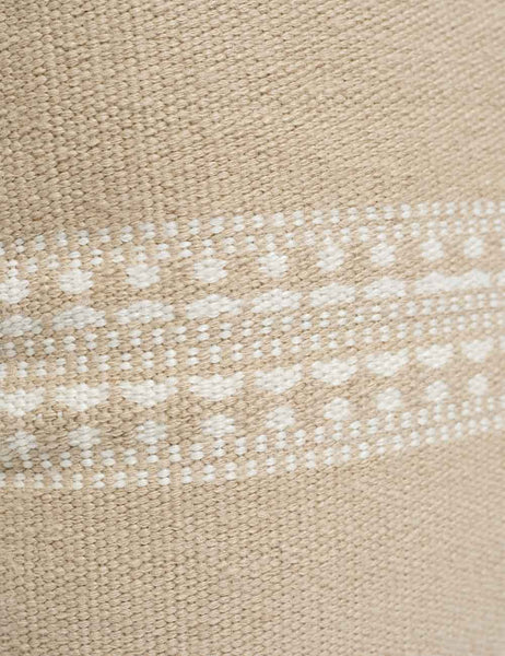 #color::khaki #style::square | White traditional design on the Marchesa khaki indoor and outdoor pillow