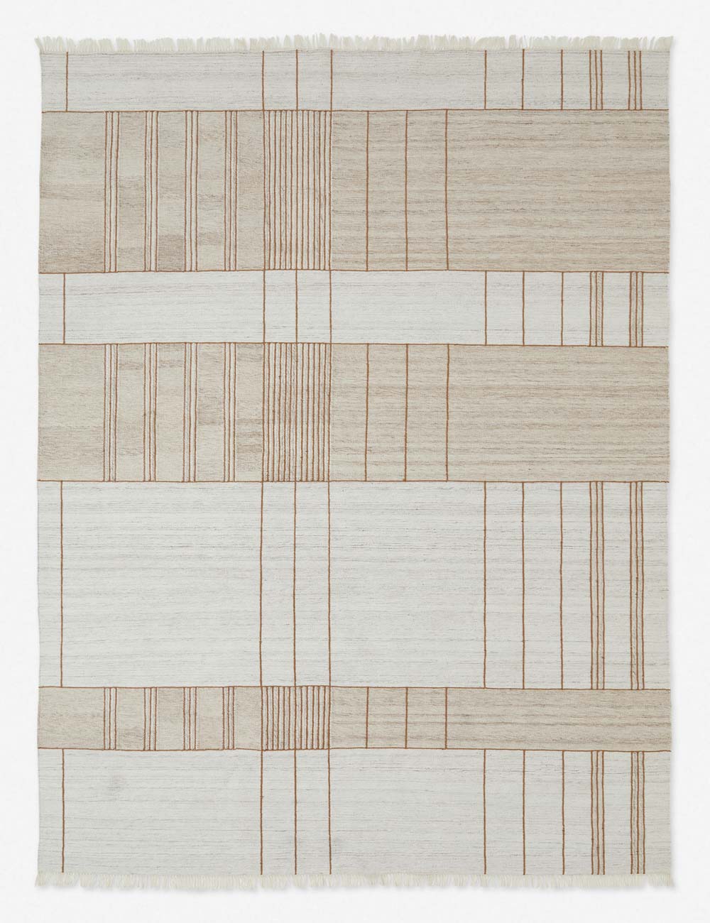 Valencia indoor and outdoor rug featuring an offset diamond lattice pattern