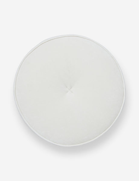 #color::ivory | Velvet Disc ivory pillow by Sarah Sherman Samuel