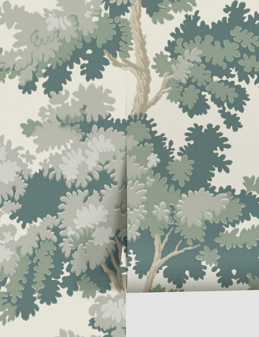 #color::green | Scalamandre botanical inspired green raphael wallpaper