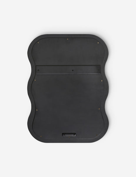 #size::small | Back of the Wendolyn wavy thick-framed black mirror. | Back of the small Wendolyn Mirror