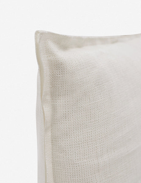 #color::ivory #style::lumbar #fill type::with-feather-down-insert #fill type::pillow-cover-only | Corner of the arlo Ivory lumbar pillow