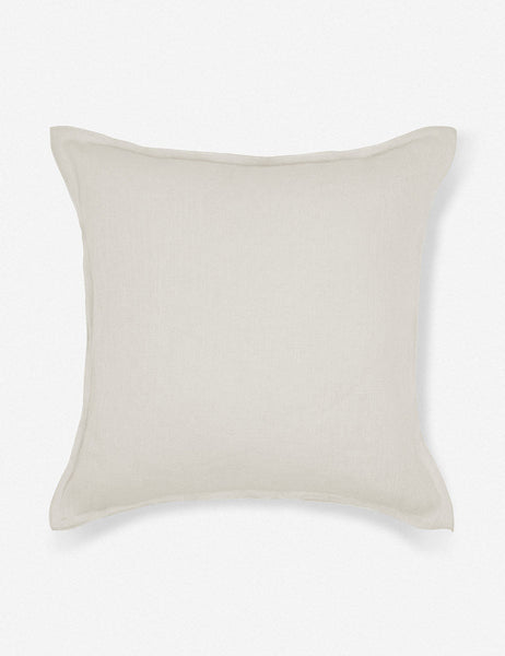 #color::ivory #style::square #fill type::with-feather-down-insert #fill type::pillow-cover-only | Arlo Ivory flax linen solid square pillow