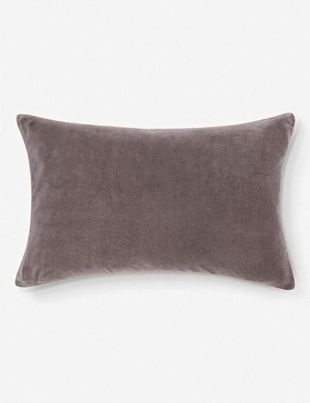 Charlotte Warm Gray Lumbar Velvet Pillow