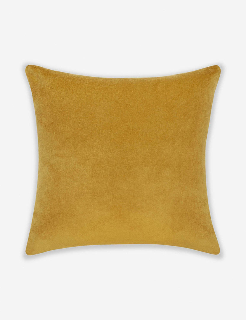 #color::mustard #style::square  #fill type::with-feather-down-insert  #fill type::pillow-cover-only |   Charlotte Mustard Yellow Square Velvet Pillow