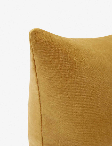 #color::mustard #style::lumbar  #fill type::with-feather-down-insert  #fill type::pillow-cover-only |   Corner of Charlotte Mustard Yellow Lumbar Velvet Pillow