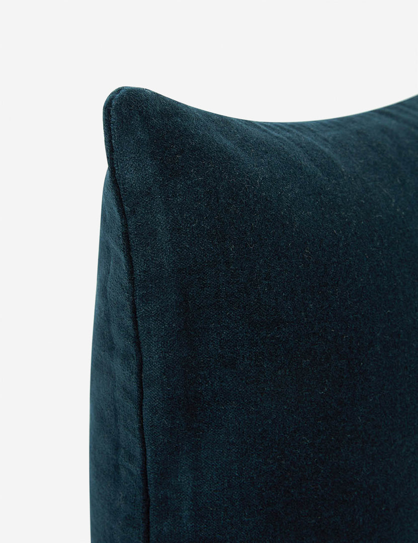 #color::navy #style::square  #fill type::with-feather-down-insert  #fill type::pillow-cover-only |   Corner of Charlotte Navy Blue Square Velvet Pillow