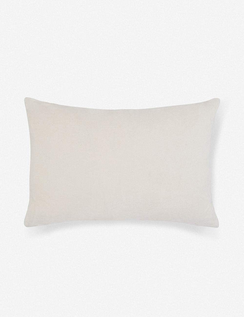 Charlotte Oyster White Lumbar Velvet Pillow
