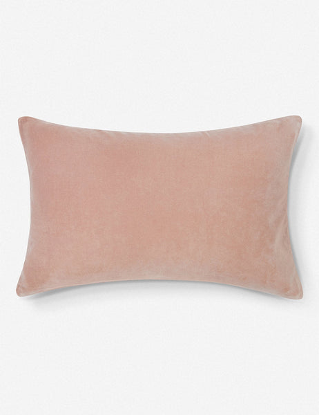 #color::rosewater #style::lumbar  #fill type::with-feather-down-insert  #fill type::pillow-cover-only |   Charlotte Rosewater Pink Lumbar Velvet Pillow
