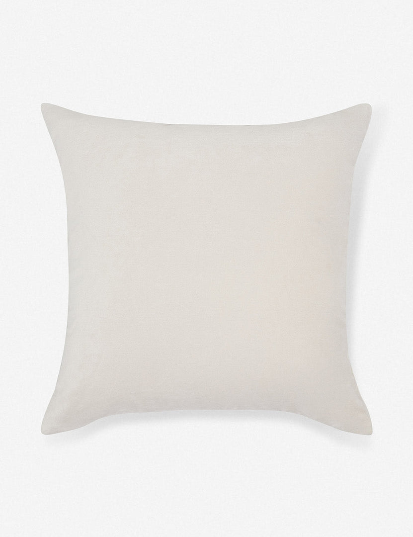 #color::oyster #style::square  #fill type::with-feather-down-insert  #fill type::pillow-cover-only |   Charlotte Oyster White Square Velvet Pillow