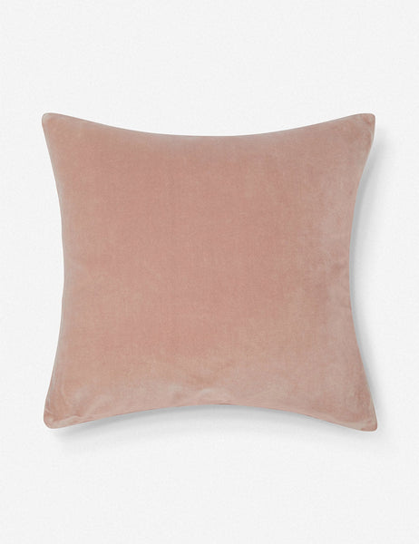 #color::rosewater #style::square  #fill type::with-feather-down-insert  #fill type::pillow-cover-only |   Charlotte Rosewater Pink Square Velvet Pillow