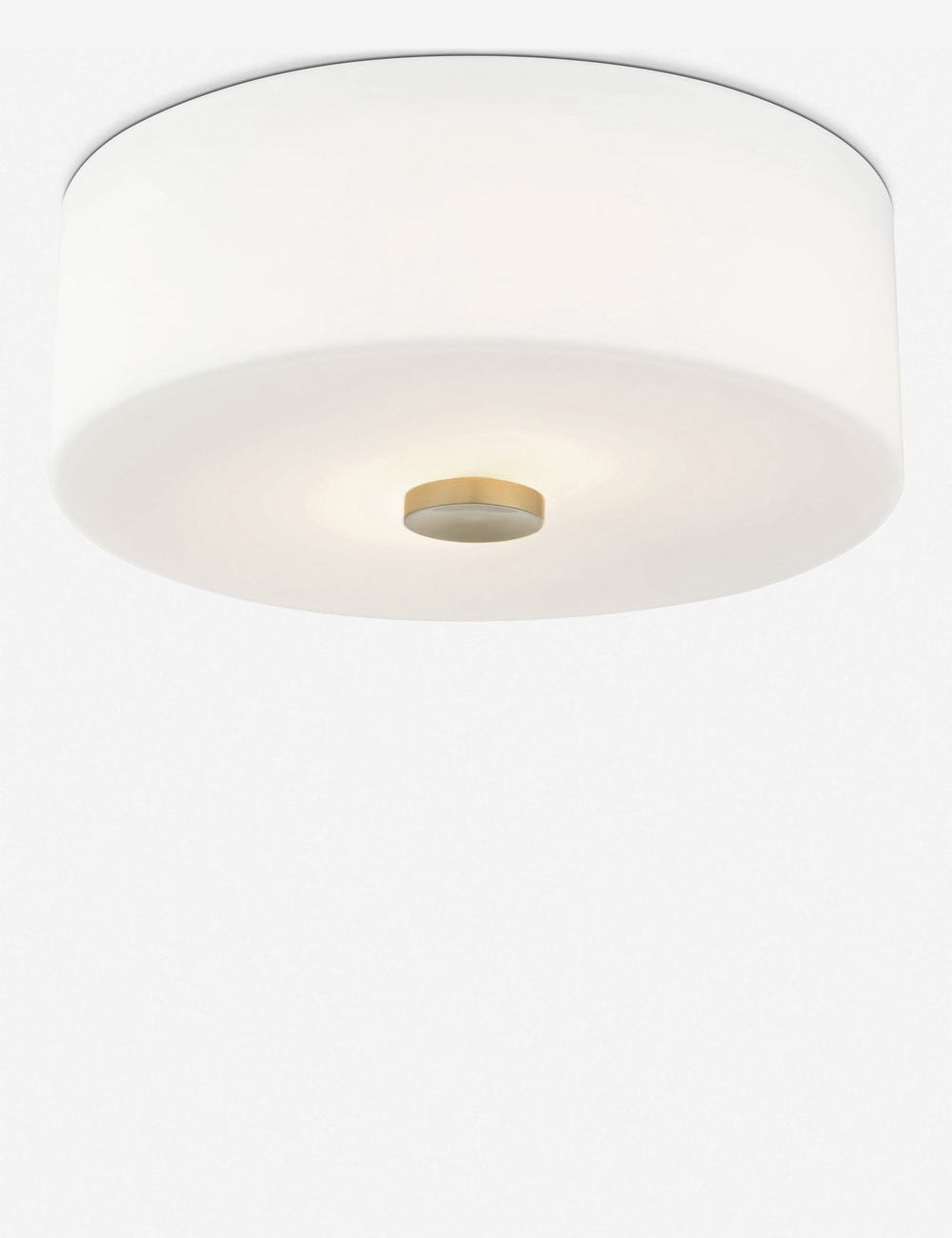 Cher frosted glass mount light with golden accents