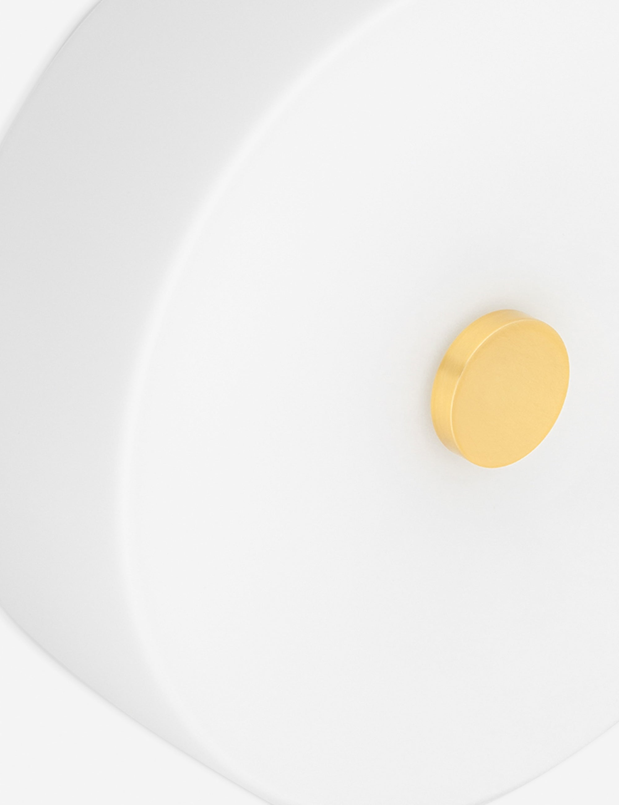 Angled close-up view of the Cher frosted glass mount light with golden accents