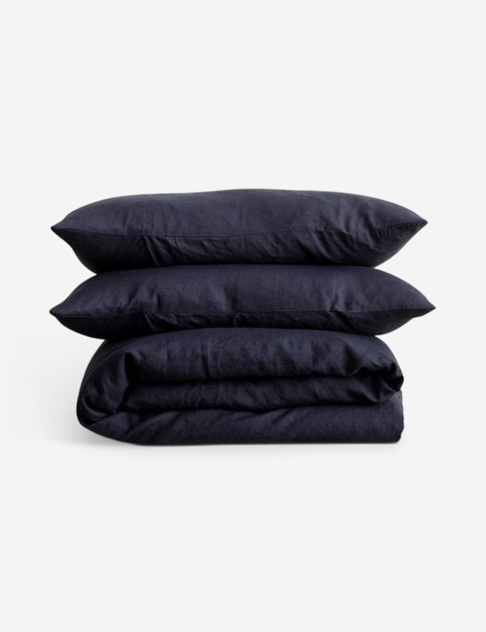 European Flax Linen navy blue Duvet Set by Cultiver