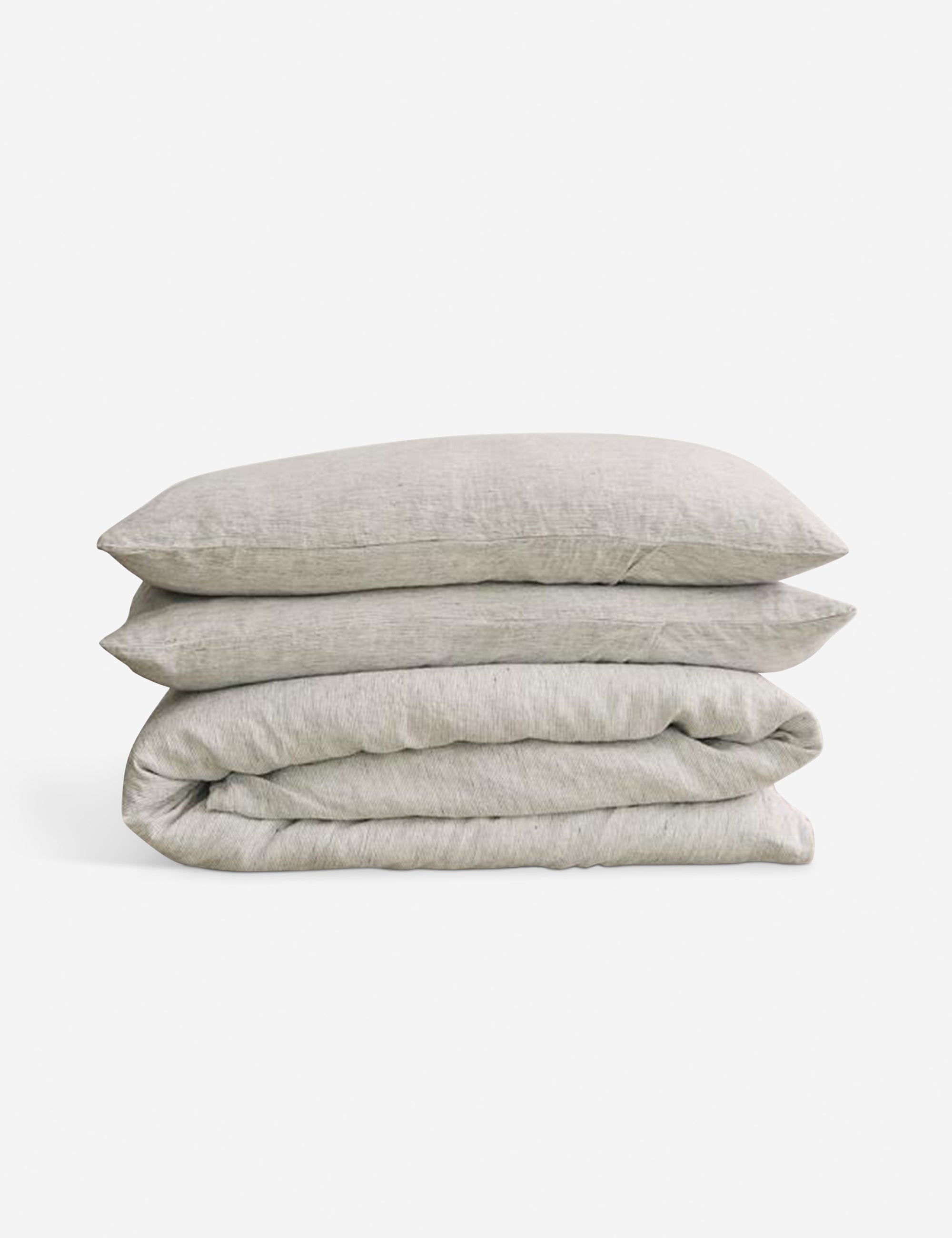 European Flax Linen pinstripe Duvet Set by Cultiver