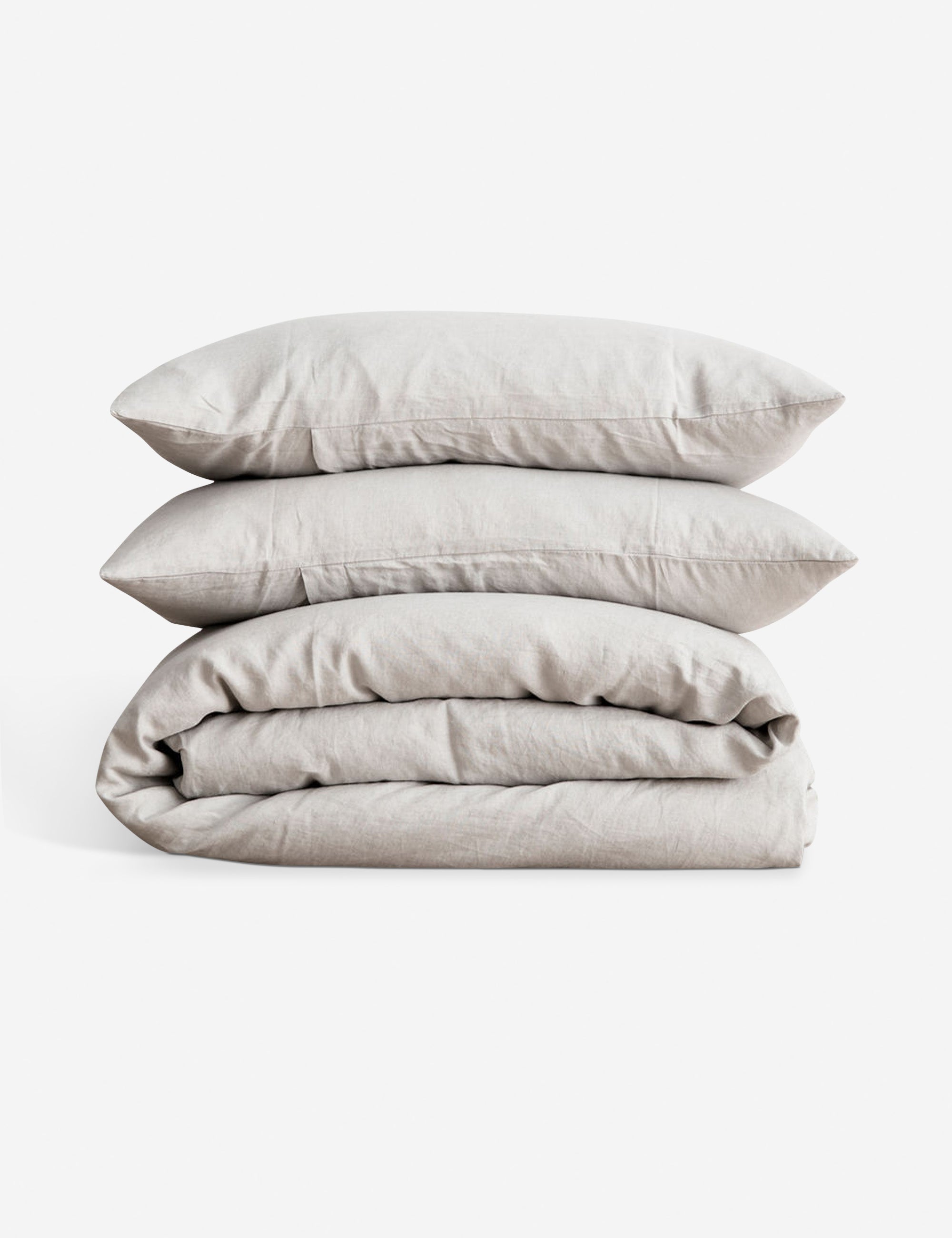 European Flax Linen smoke gray Duvet Set by Cultiver