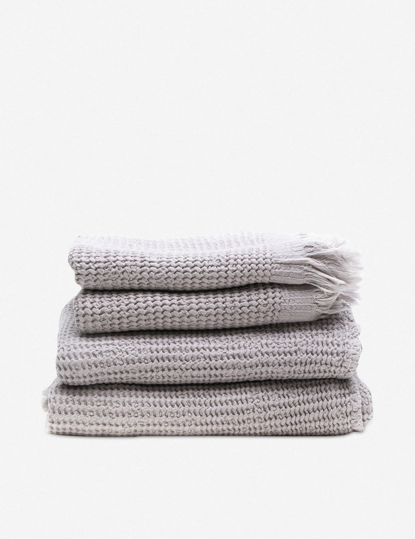 #color::stone | Sherra stone grey Waffle Towel by House No. 23