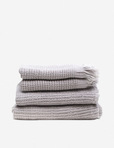 #color::stone | Sherra stone grey Waffle Towel by House No. 23