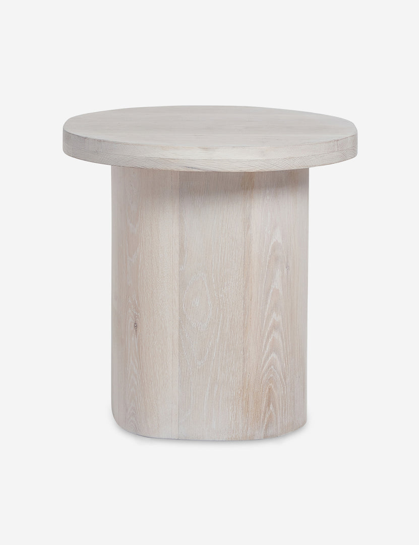 #color::washed-oak | Luna washed-oak wood round side table