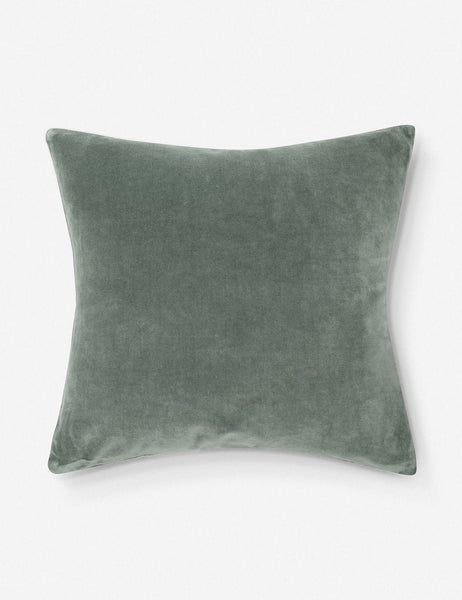 #color::shale-blue #style::square  #fill type::with-feather-down-insert  #fill type::pillow-cover-only |   Charlotte Shale Blue Square Velvet Pillow