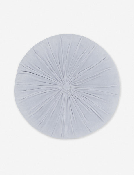 #color::ice-blue | Monroe ice blue velvet round pillow