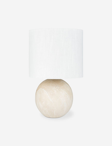 #color::tan | Vivienne tan ceramic table lamp with spherical base