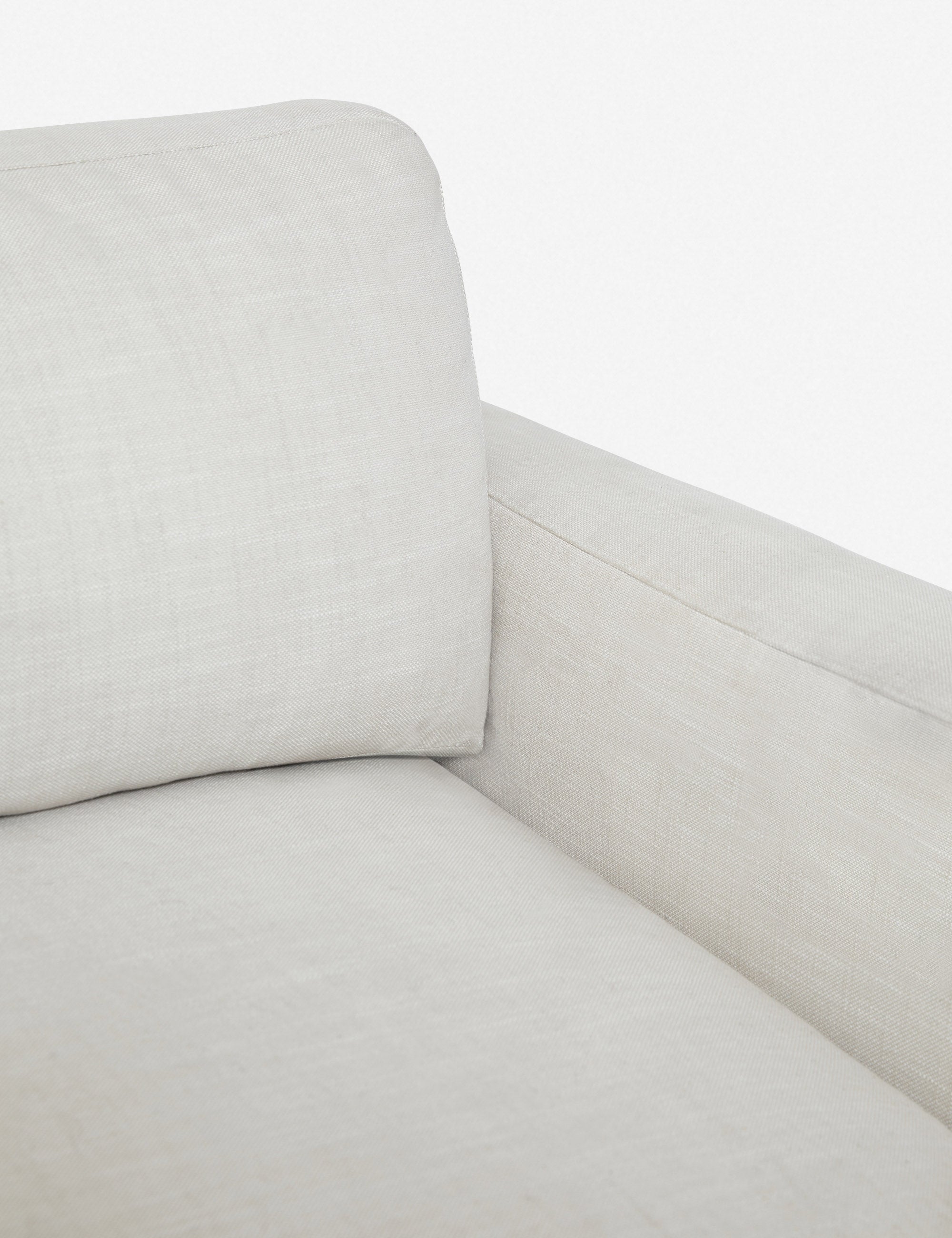 Inner corner of the Walden white sofa